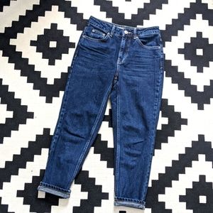 Topshop Moto Mom Jean/Petite - Blue wash
